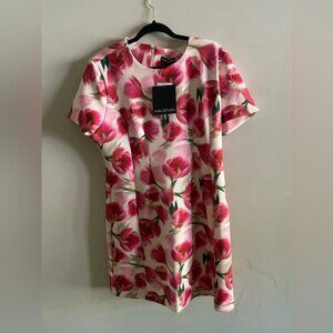 Halston Floral Dress Size 14 NWT